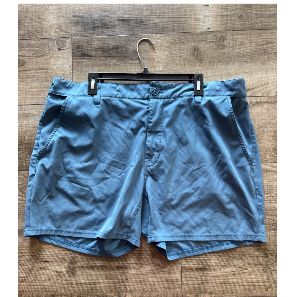 Huk Performance Fishing Shorts Mens XXL Blue Slate Stretch Technical Shorts